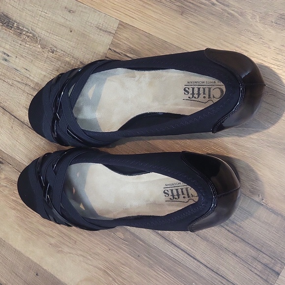 Cliffs by WHITE MOUNTAIN Black Bowie Wedge Cushioned Insole Shoe - Picture 9 of 11